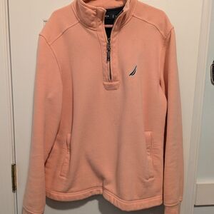 Nautica Soft Peach Quarter-Zip Pullover